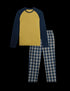 Pure Cotton Raglan Checked Pyjama Set